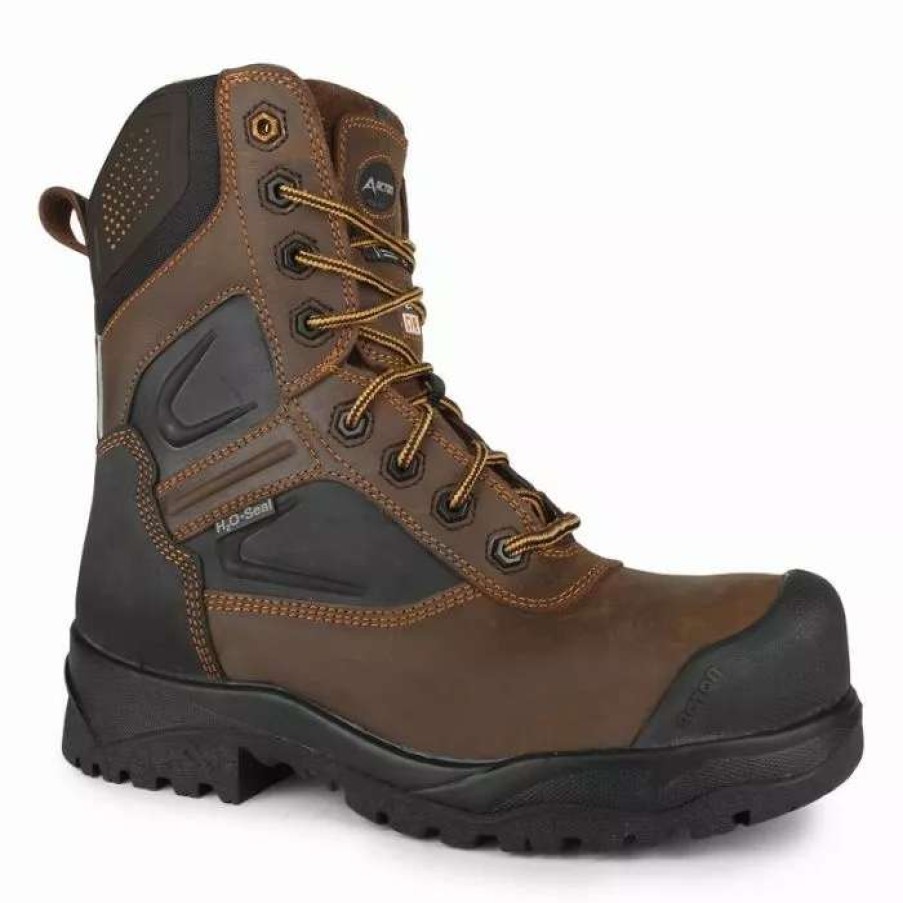 *  Acton Men’S Safety Work Boots Thor 8 Csa Waterproof With Thinsulate Insulation | Brown | Size 7-14