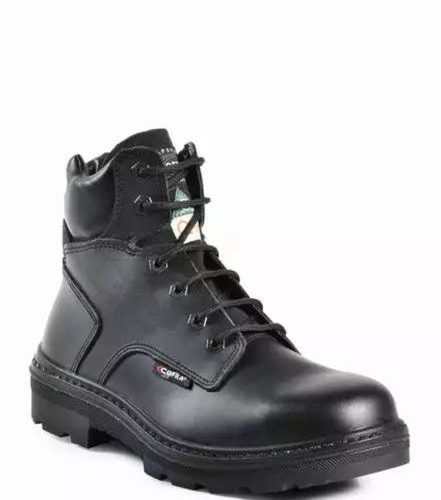 *  Cofra Men’S Safety Work Boots Leader 6 Leather Water Repellent With Steel Toe Black | Sizes 6 13