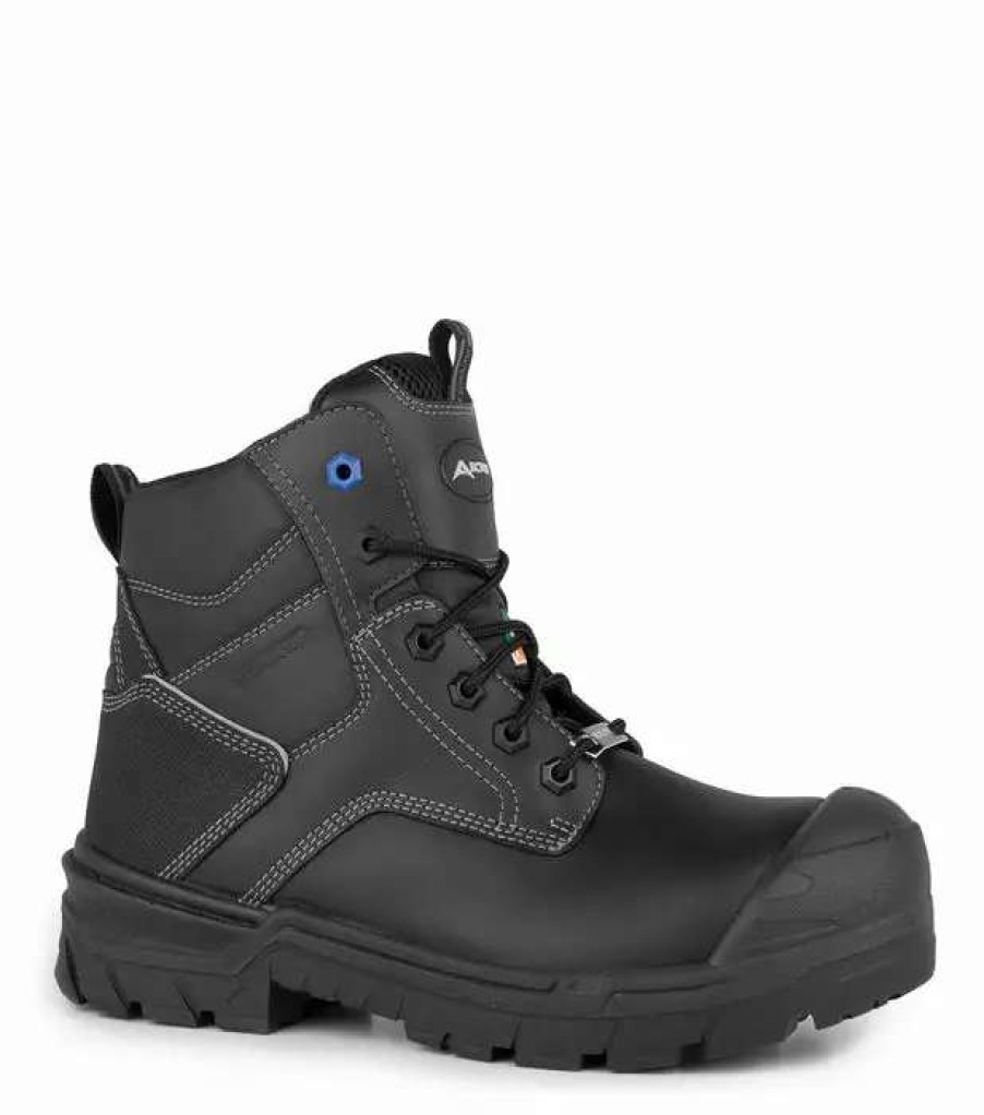 *  Acton Men’S Safety Work Boots G3S 6 Premium Leather Waterproof With Composite Toe | Black | Sizes 7 15