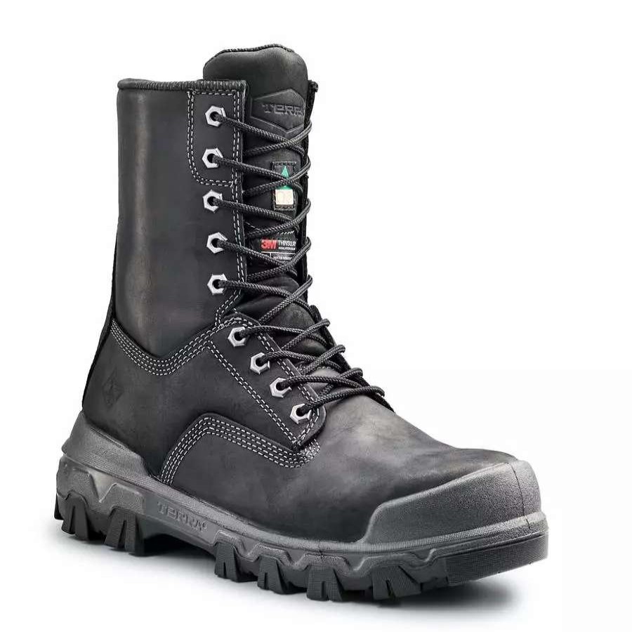 *  Terra Men’S Safety Work Boots Sentry 2020 8 Leather Waterproof With Kryptoe Safety Toe | Sizes 7-15