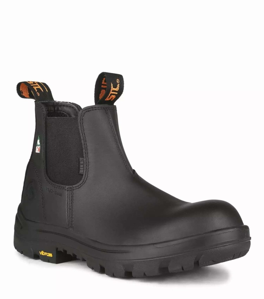 *  Stc Men’S Safety Work Boots Alarm 6 Leather Waterproof Slip-On With Vibram Tc4+ Sole | Sizes 7-14