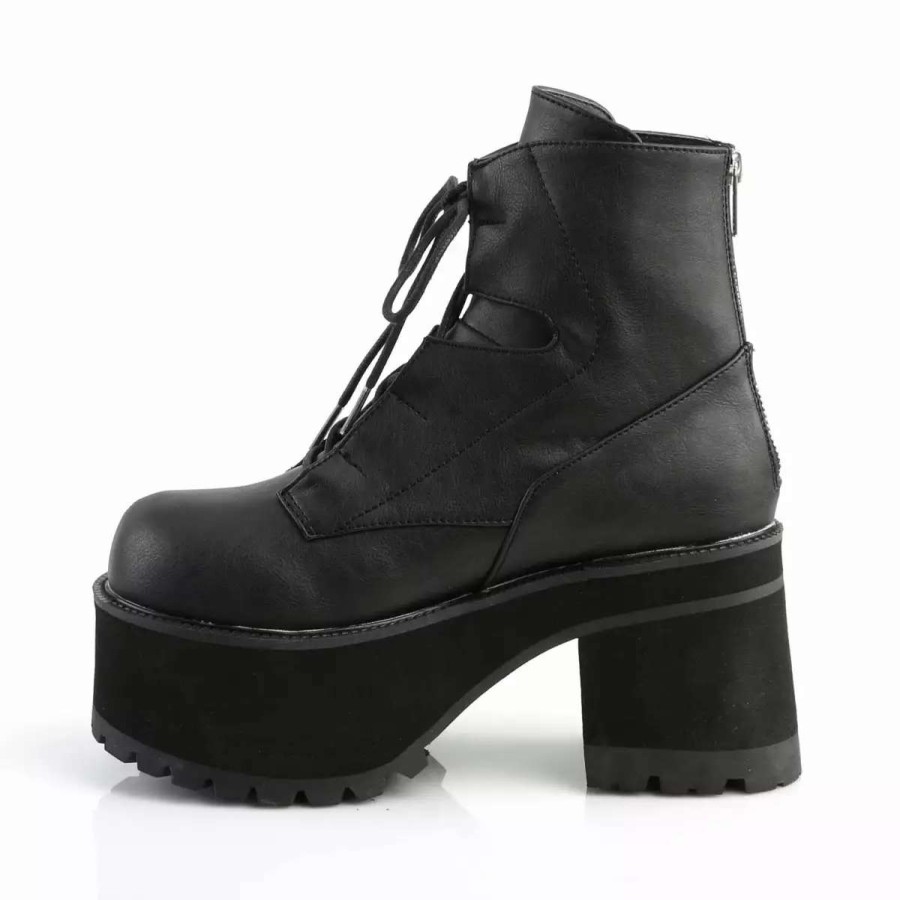 *  3.8 Heel Vegan Leather 2.3 Platform Boots*