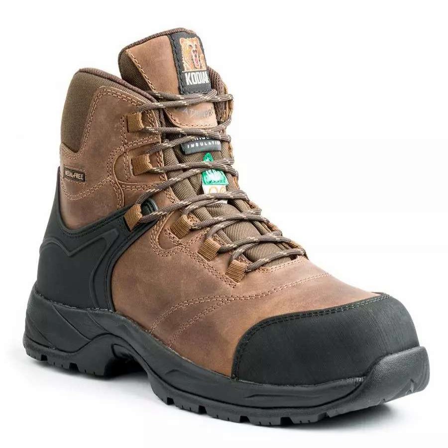 *  Kodiak Men’S Safety Work Boots Journey 6 Hiker Leather Waterproof With Composite Toe And Plate | Sizes 7-14