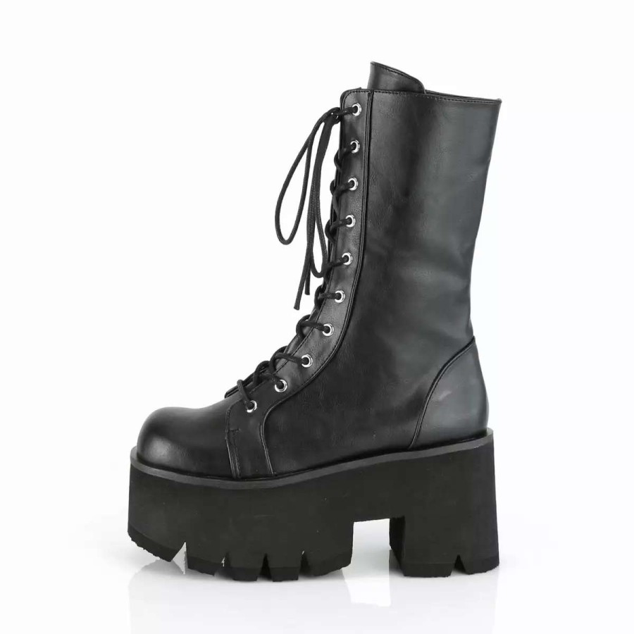 *  3.5 Heel Vegan Leather 2.3 Platform Boots*