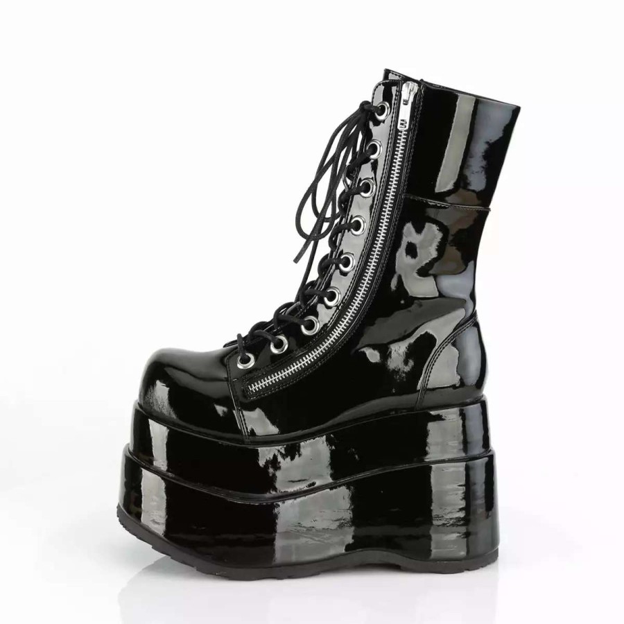 *  Patent Leather 4.5 Platform Mid-Calf Boots*