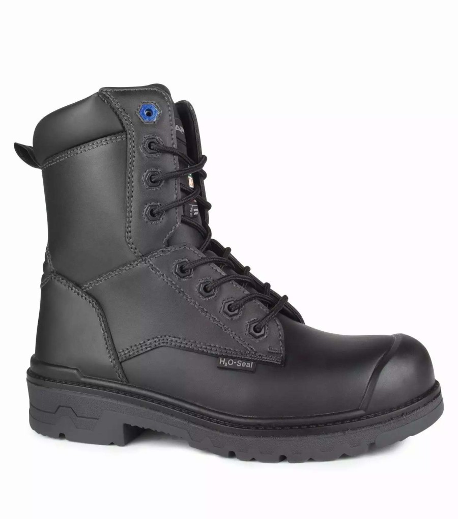 *  Acton Men’S Safety Work Boots Progum 8 Leather Waterproof With Steel Toe | Black | Size 7 -17