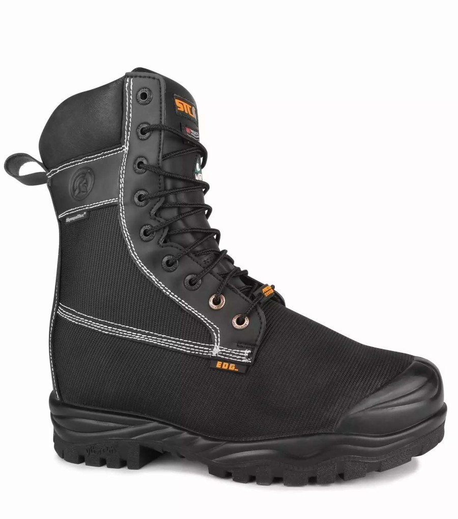 *  Stc Men’S Safety Work Boots Larch 8 Ballistic Nylon Waterproof Internal Metguard With Vibram Fire & Ice Sole Black | Sizes 7-14