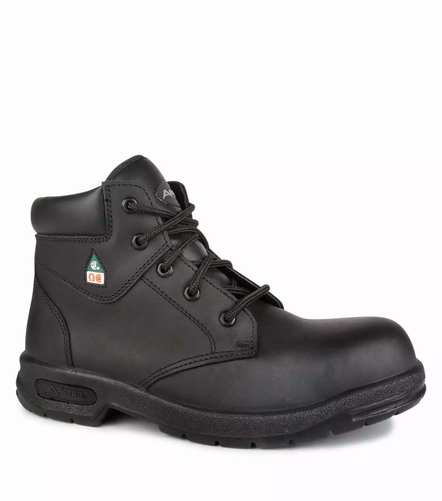 *  Acton Men’S Safety Work Boots Profar 6 Black Leather Steel Toe Waterproof | Black | Size 6 13