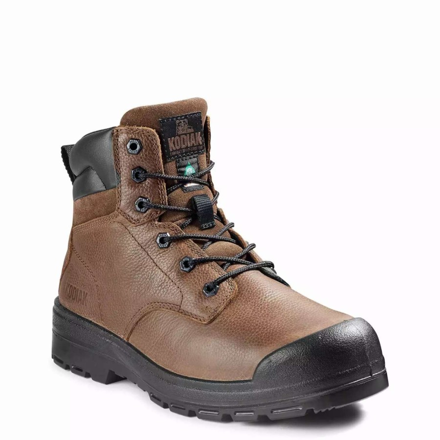 *  Kodiak Men’S Safety Work Boots 6 Greb Full Grain Leather Steel Toe With Slip And Oil Resistant Outsole | Sizes 7-15