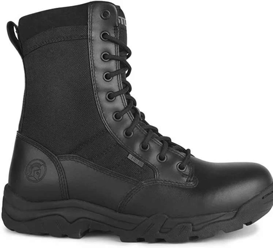 *  Stc Men’S Safety Work Boots Tactical 10-4 Leather/1000D Nylon 8 Waterproof And Lightweight Black | Sizes 4 15