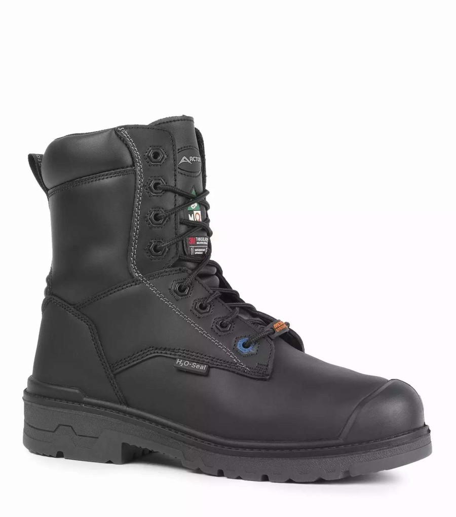 *  Acton Men’S Safety Work Boots Progum-I-Met 8 Leather Waterproof With Internal Metguard Waterproof With Steel Toe | Black | Size 7-17