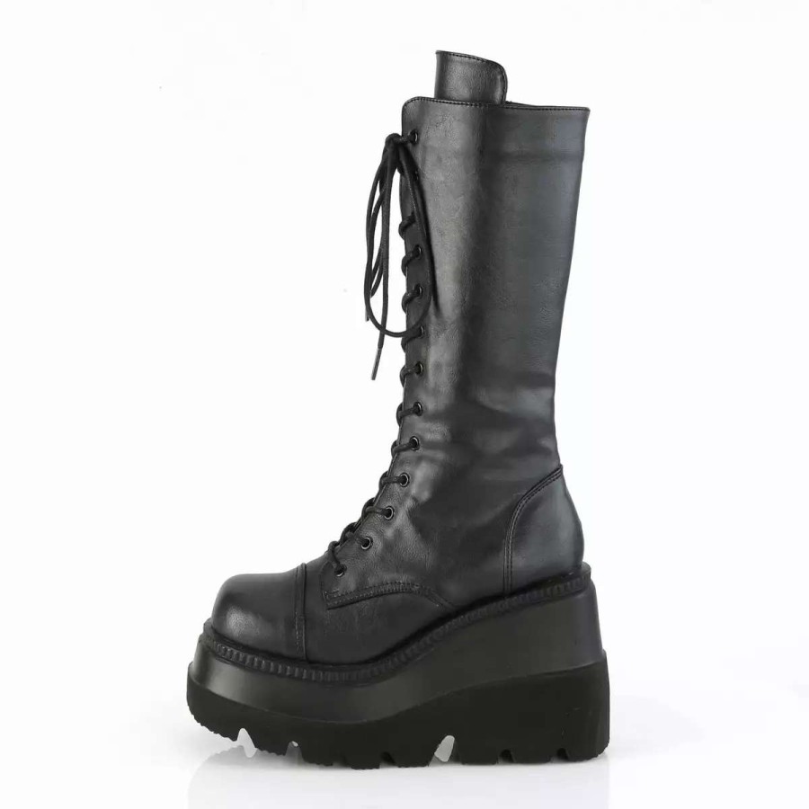 *  Vegan Leather 4.5 Platform Mid-Calf Boots*